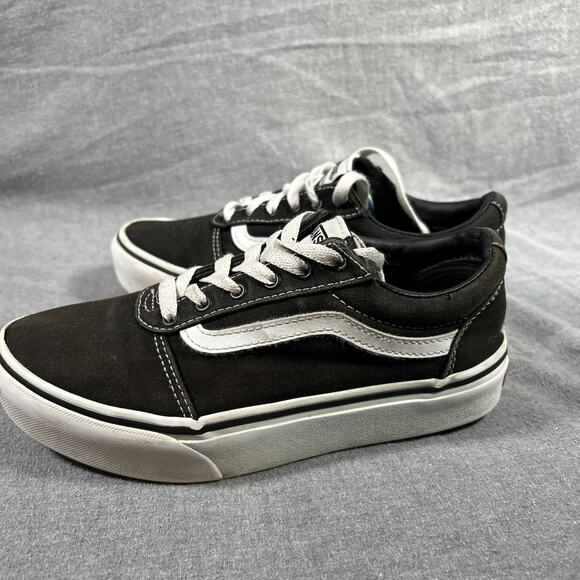 Vans Shoes W 5 (UK 3.5) Black Off The Wall Canvas Skate Shoe Low Top 721356 - Picture 4 of 8